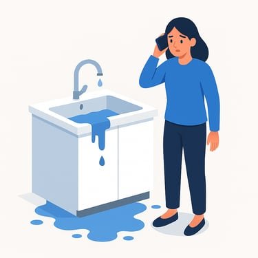 Client qui appelle pour une urgence plomberie